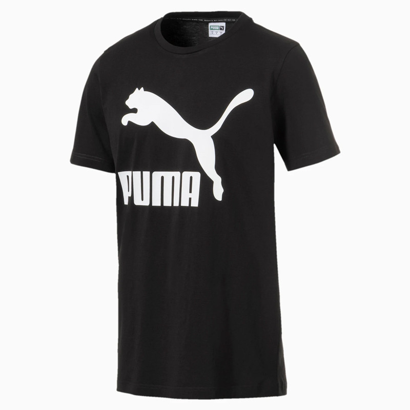 Jual Baju Sneakers Puma Classics Logo Tee Black Original 53008801 - v3.ncrsport.com