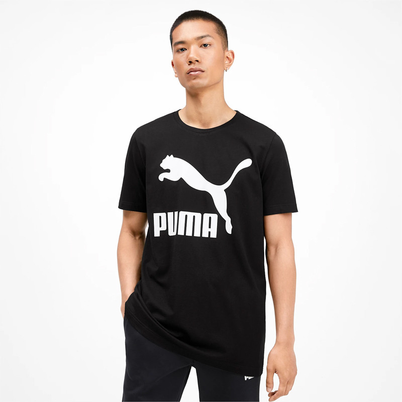 Jual Baju Sneakers Puma Classics Logo Tee Black Original 53008801 - v3.ncrsport.com