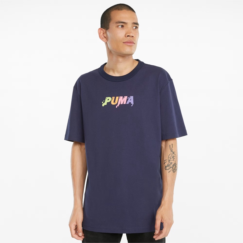 Jual Baju Sneakers Puma Downtown Logo Relaxed Firt Tee Peacoat Original 53248806 - v3.ncrsport.com