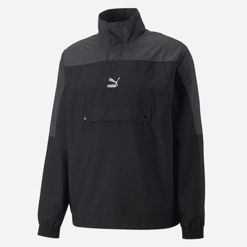 Jual Baju Training Puma Swxp Half-Zip Jacket Black Original 53566401 - v3.ncrsport.com