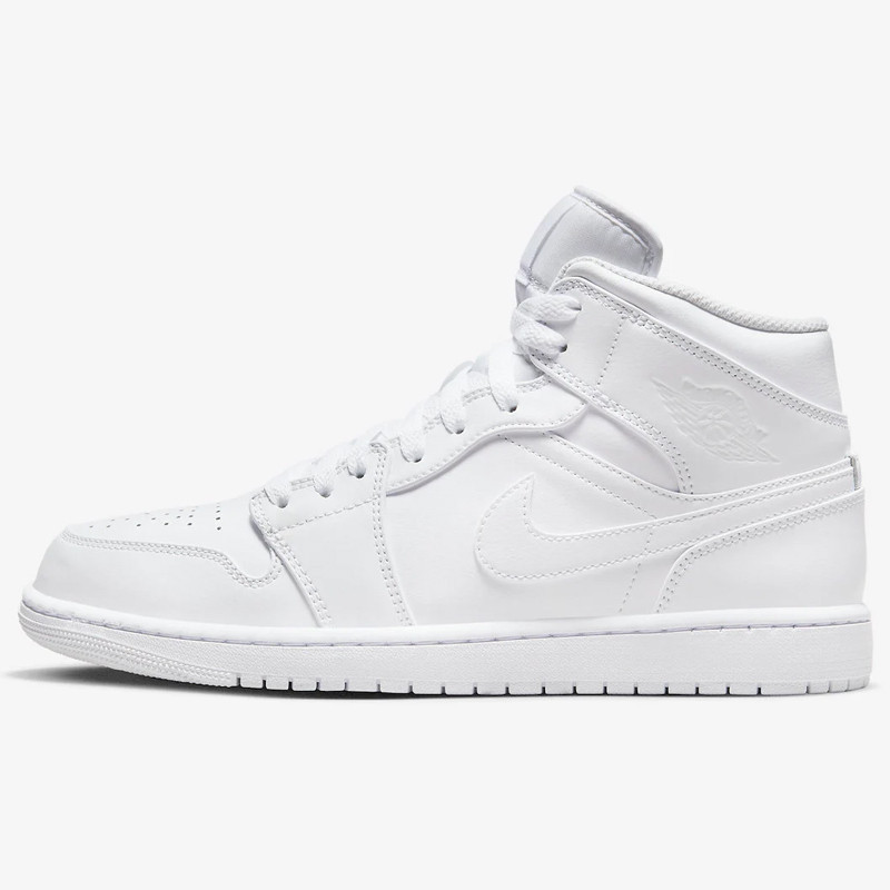 Beli Sepatu Sneakers Air Jordan Aj 1 Mid Triple White Original 554724-136