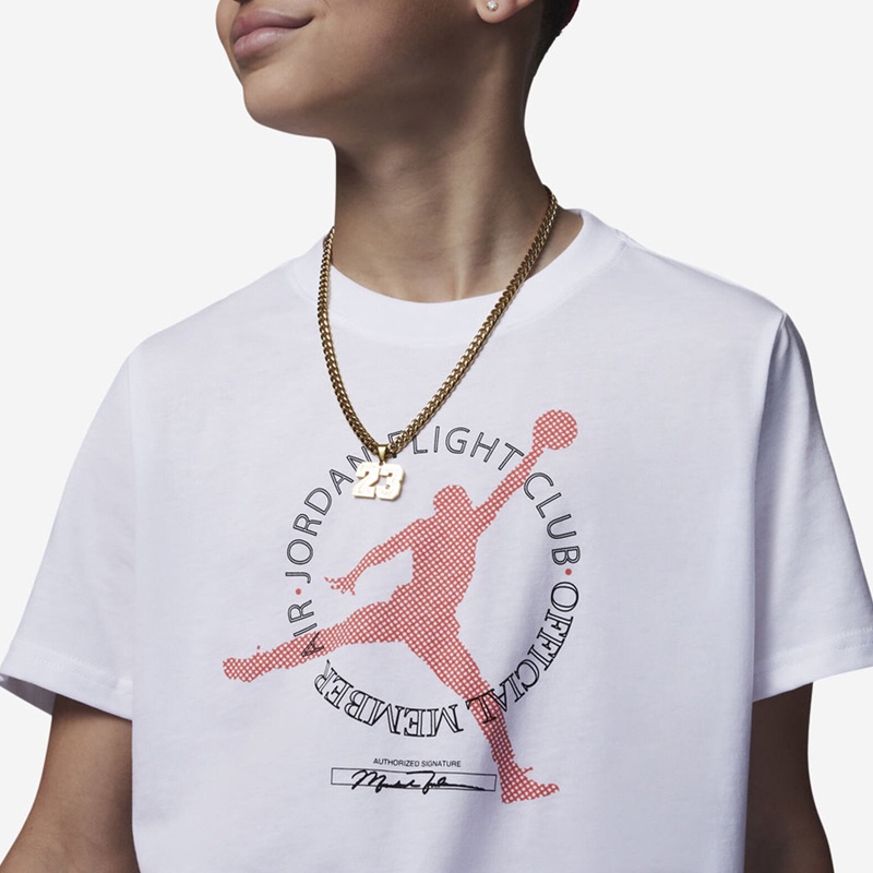 Jual Baju Basket Anak Air Jordan Official Member Tee Gs White Original 95C342-001 - v3.ncrsport.com