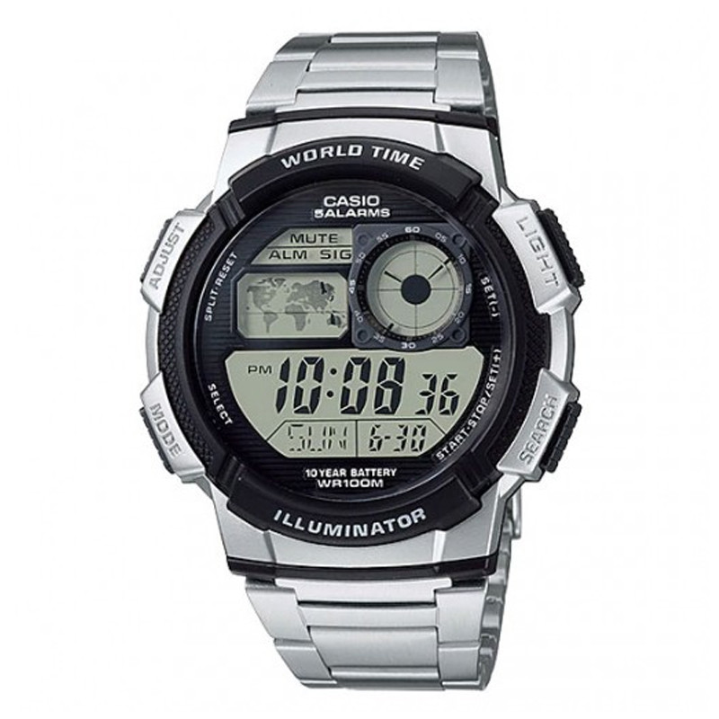 Jual Jam Tangan Sneakers Pria Casio Digital Dial Stainless Steel Band Silver Original Ae-1000Wd-1Avdf - v3.ncrsport.com