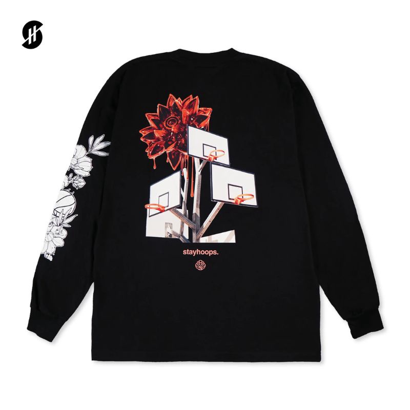 Jual Baju Basket Stay Hoops Court In Bloom Black Original Apl-1763-Lsl-Blk - v3.ncrsport.com