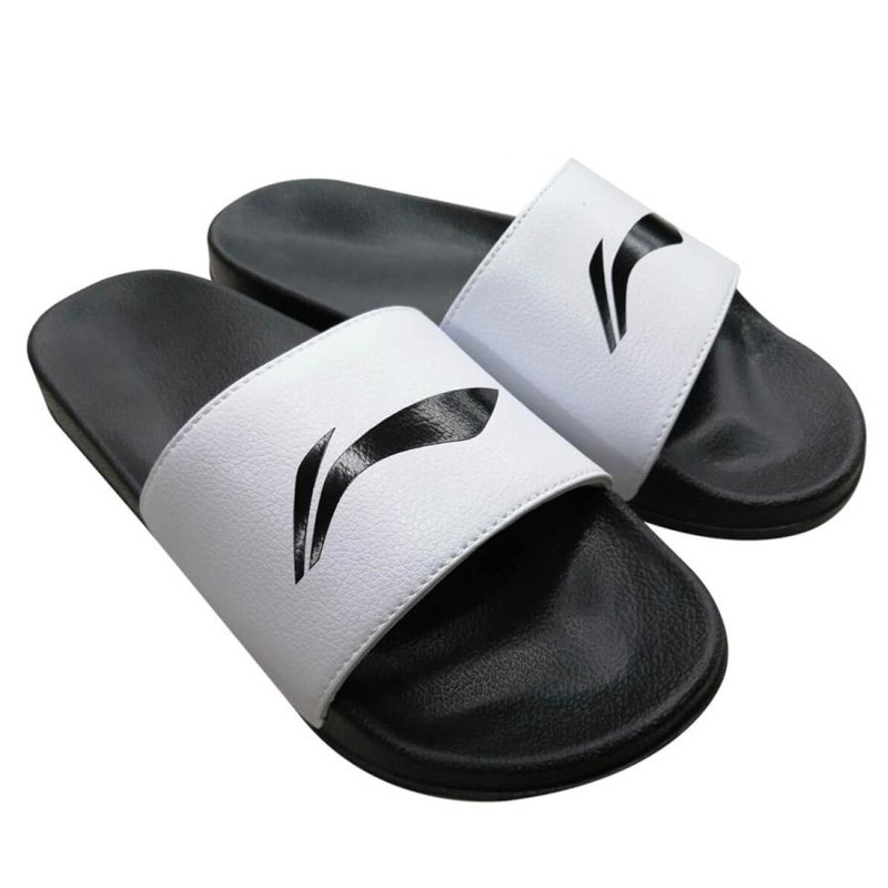 Jual Sandal Training Li-Ning Slide White Black Original Aycs001-1 - v3.ncrsport.com