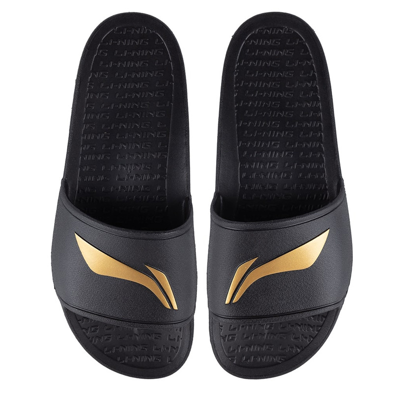 Jual Sandal Training Li-Ning Off-Court Slides Black Gold Original Ayct001-2 - v3.ncrsport.com