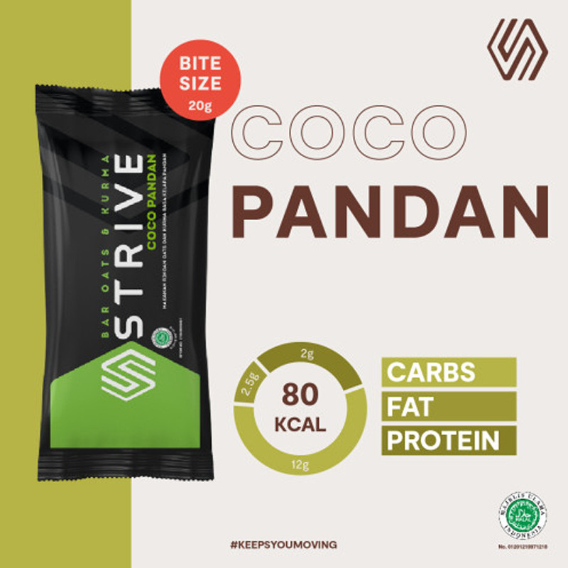 Jual Suplemen Lari Strive Energy Bar Bite Size Coco Pandan Multicolor Original Barbite-Cpandan - v3.ncrsport.com