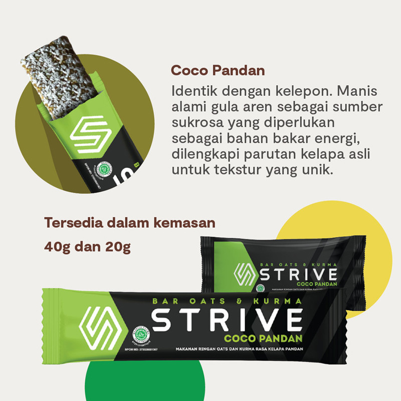 Jual Suplemen Lari Strive Energy Bar Bite Size Coco Pandan Multicolor Original Barbite-Cpandan - v3.ncrsport.com