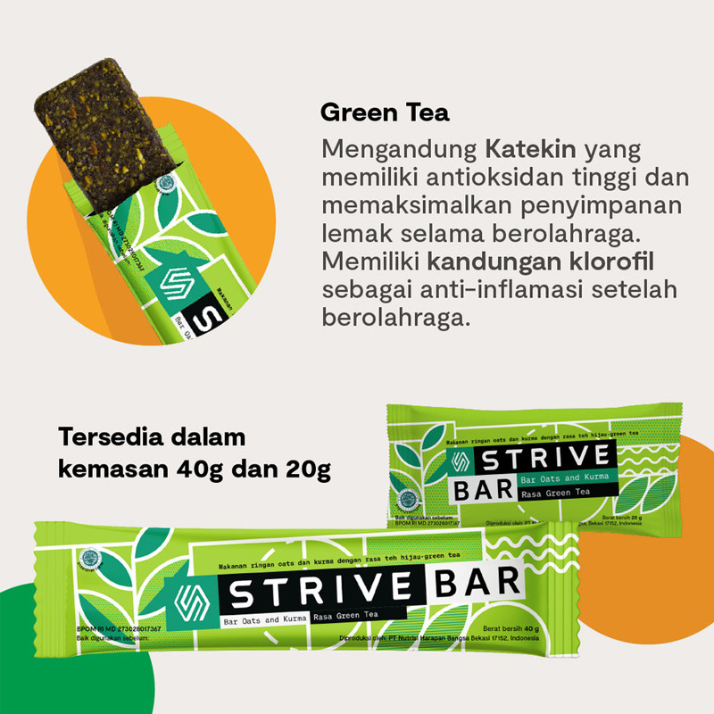 Jual Suplemen Lari Strive Energy Bar Bite Size Green Tea Green Original Barbite-Gtea - v3.ncrsport.com