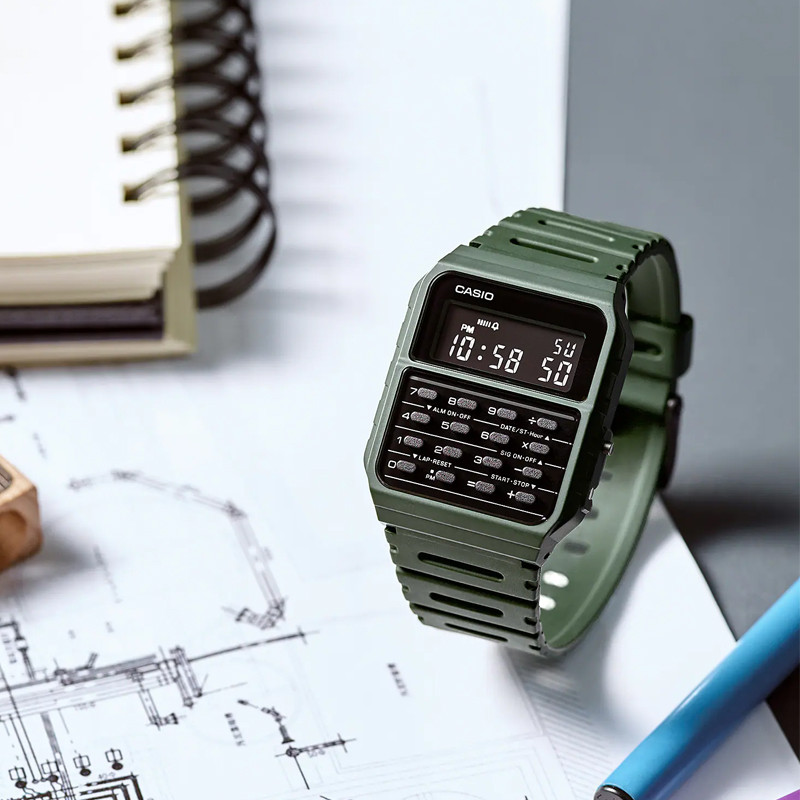 Jual Jam Tangan Training Pria Casio Calculator Databank Digital Dial Army Green Original Ca-53Wf-3Bdf - v3.ncrsport.com