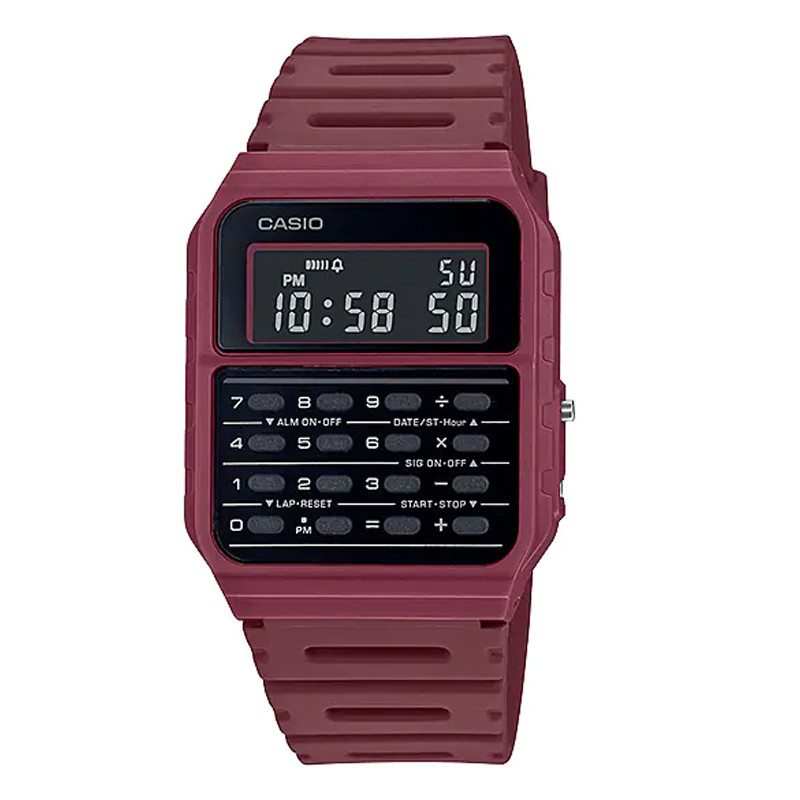 Beli Jam Tangan Training Pria Casio Calculator Databank Digital Dial Red Original Ca-53Wf-4Bdf