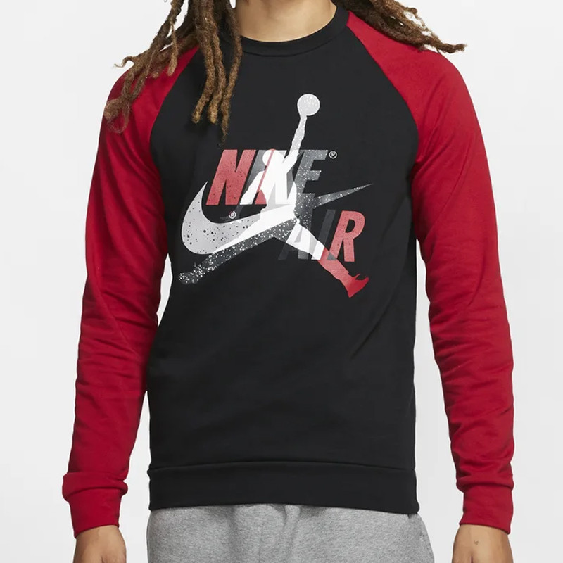 Jual Baju Basket Air Jordan Jumpman Classics Fleece Crew Black Gym Red Original Ck2848-010 - v3.ncrsport.com