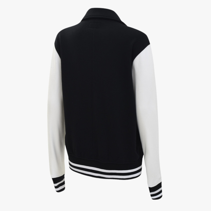 Jual Baju Sneakers Wanita Converse Wmns Twisted Varsity Knit Jacket Black White Original Con018557A02 - v3.ncrsport.com