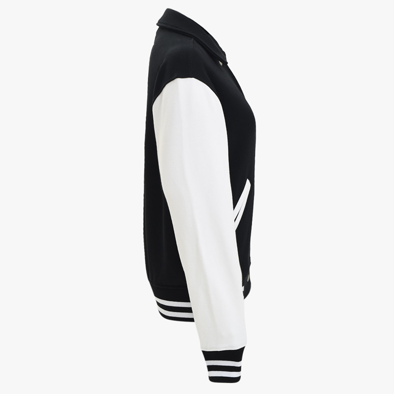 Jual Baju Sneakers Wanita Converse Wmns Twisted Varsity Knit Jacket Black White Original Con018557A02 - v3.ncrsport.com