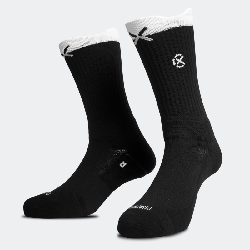 Beli Kaos Kaki Basket Rechampx Prime Crew Basketball Socks 1X Hitam Original Cx-Prsc101-100