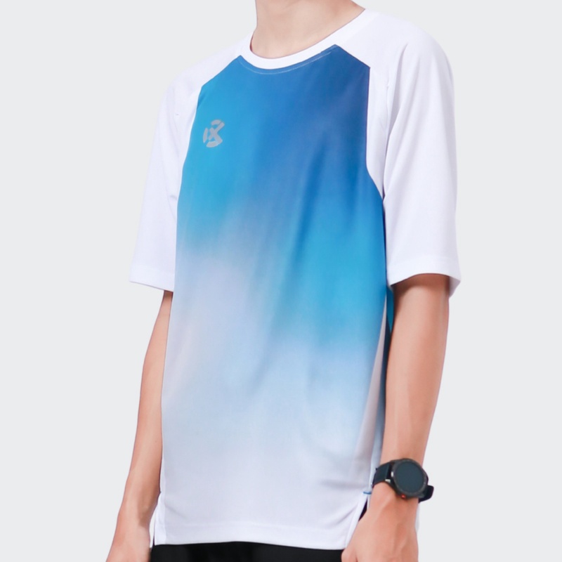 Jual Baju Lari Rechampx Race Short Sleeves Top White-Blue Original Cx-R030214-414 - v3.ncrsport.com