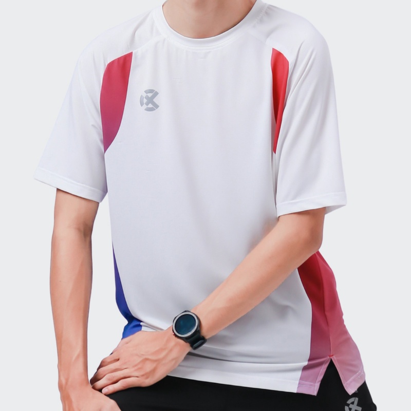 Jual Baju Lari Rechampx Race Short Sleeves Top White- Red - Blue Original Cx-R030214-614 - v3.ncrsport.com