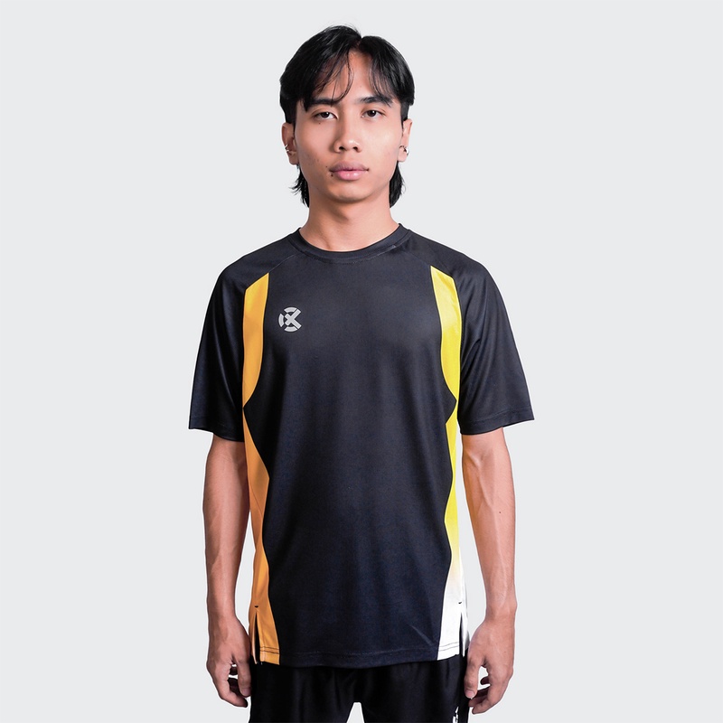 Jual Baju Lari Rechampx Race Short Sleeves Top Black Yellow Original Cx-R030214-701 - v3.ncrsport.com