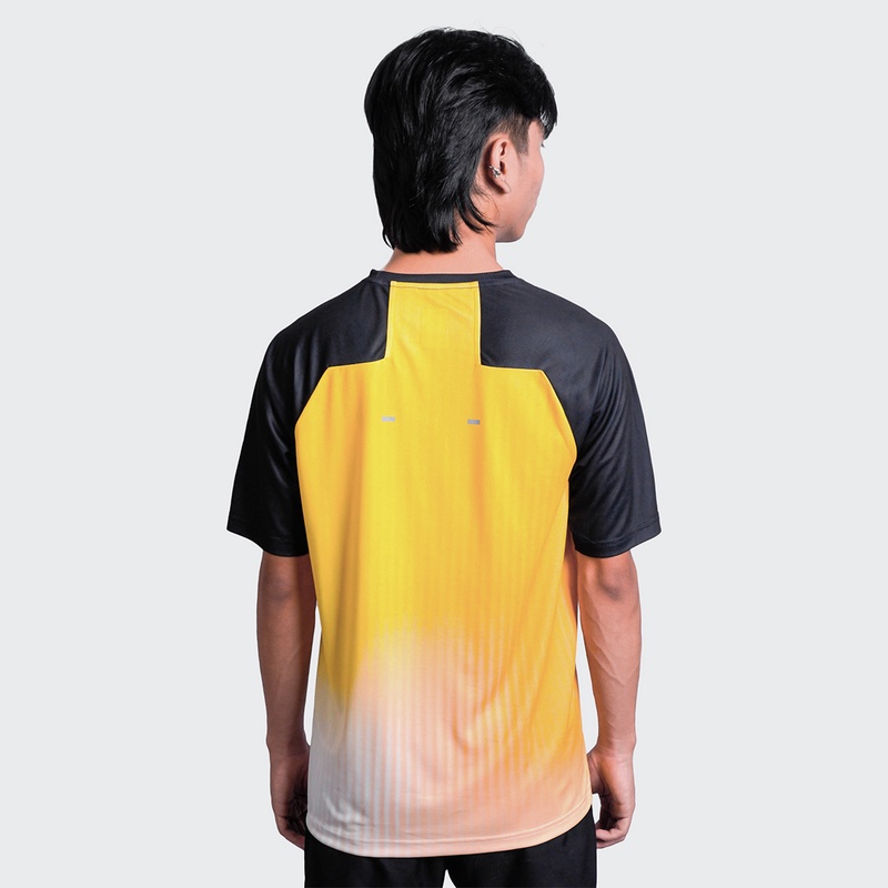 Jual Baju Lari Rechampx Race Short Sleeves Top Black Yellow Original Cx-R030214-701 - v3.ncrsport.com