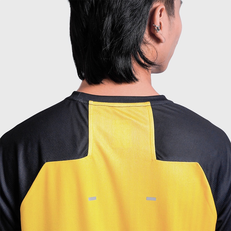 Jual Baju Lari Rechampx Race Short Sleeves Top Black Yellow Original Cx-R030214-701 - v3.ncrsport.com