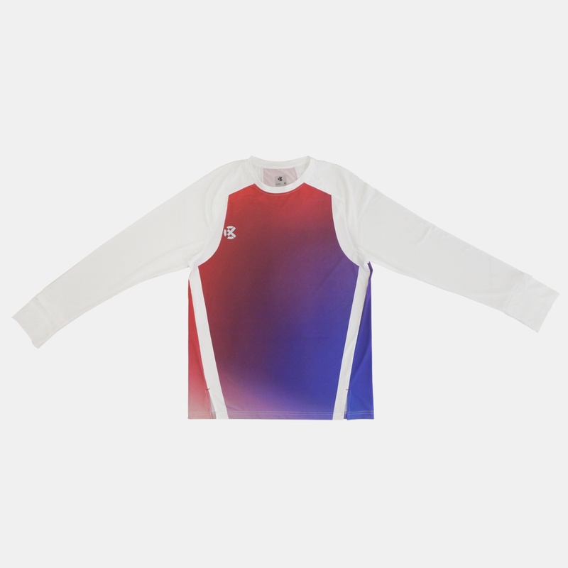 Jual Baju Lari Rechampx Race Long Sleeves Top White - Red - Blue Original Cx-R040114-614 - v3.ncrsport.com