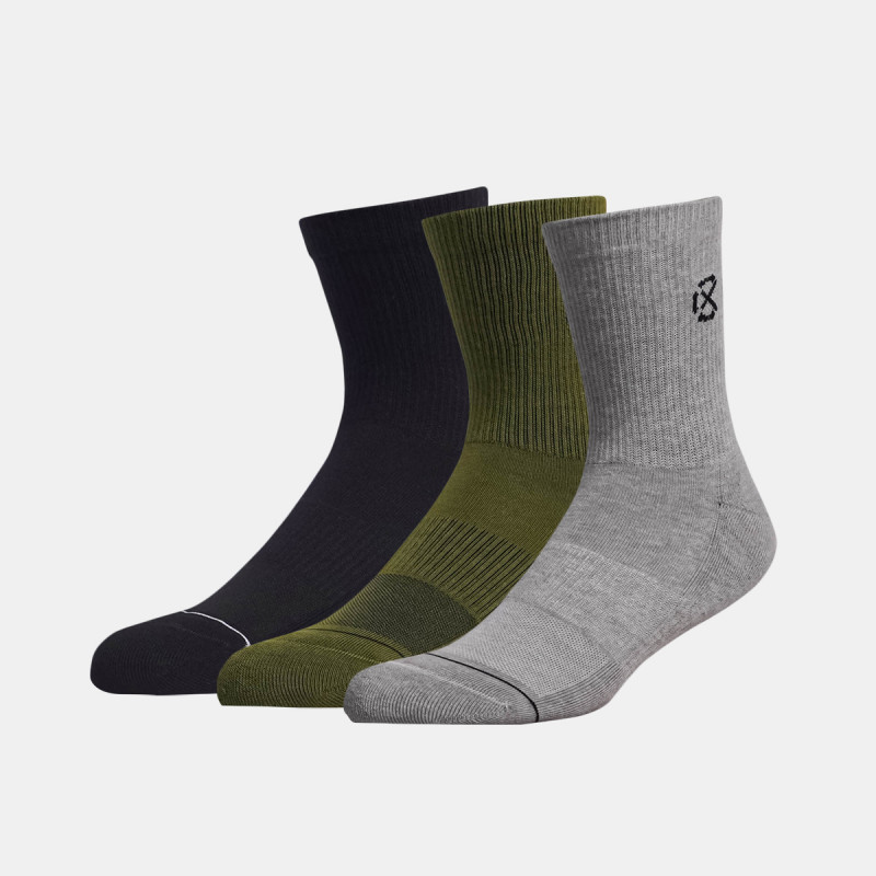 Jual Kaos Kaki Basket Rechampx Cushioned Quarter Sock 3X Black-Grey-Green Original Cx-S120101-903 - v3.ncrsport.com