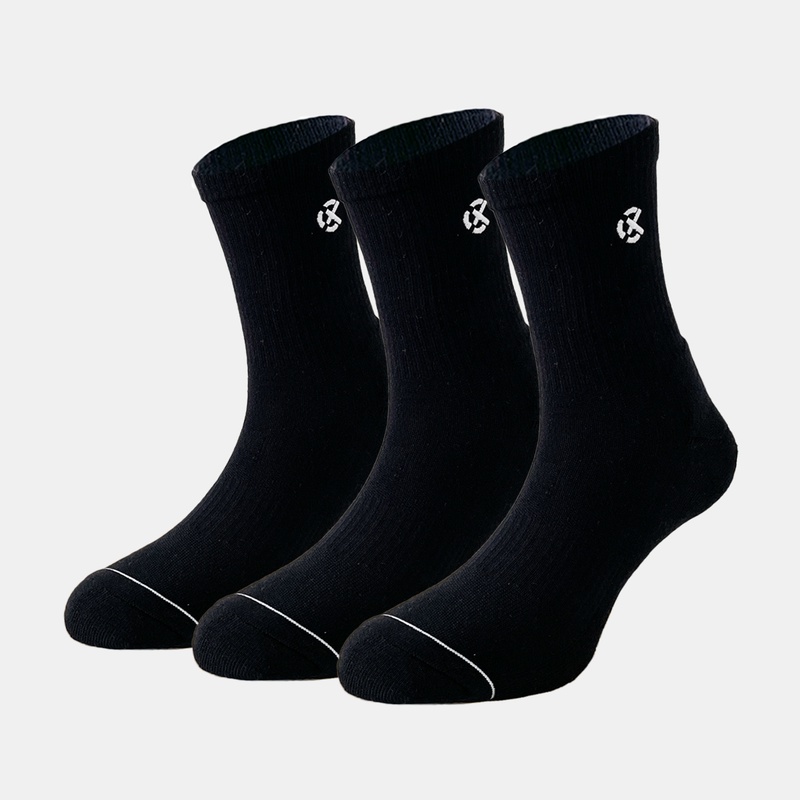 Jual Kaos Kaki Basket Rechampx Cushioned Crew Socks 3X Black - White Original Cx-S130205-001 - v3.ncrsport.com