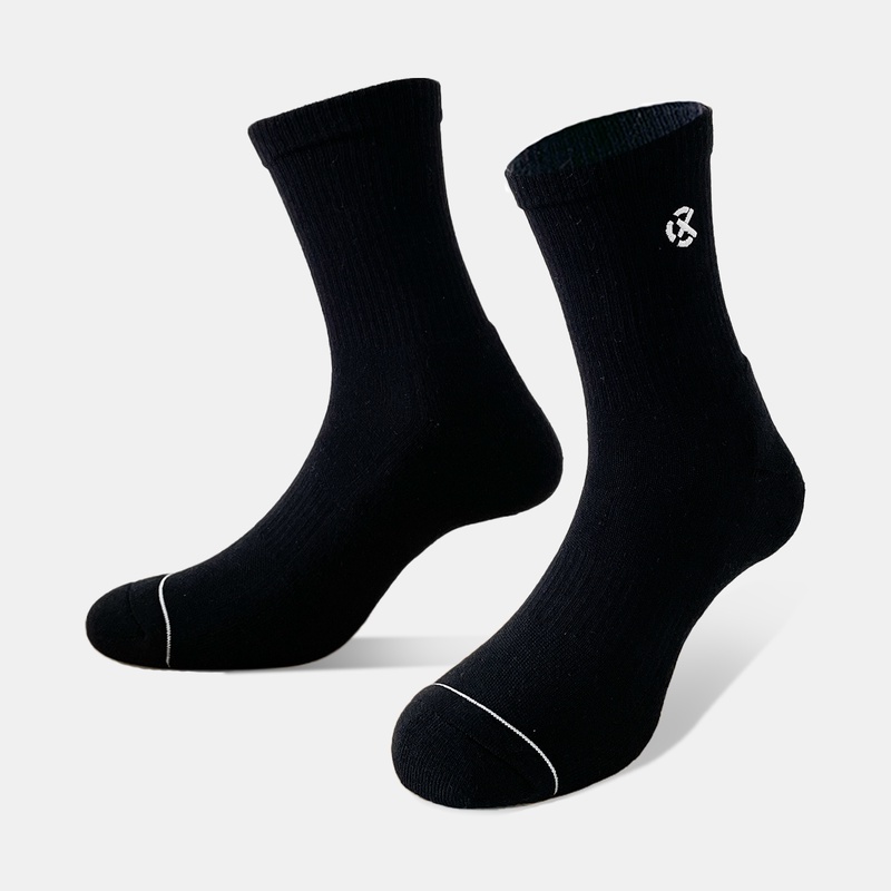 Jual Kaos Kaki Basket Rechampx Cushioned Crew Socks 3X Black - White Original Cx-S130205-001 - v3.ncrsport.com
