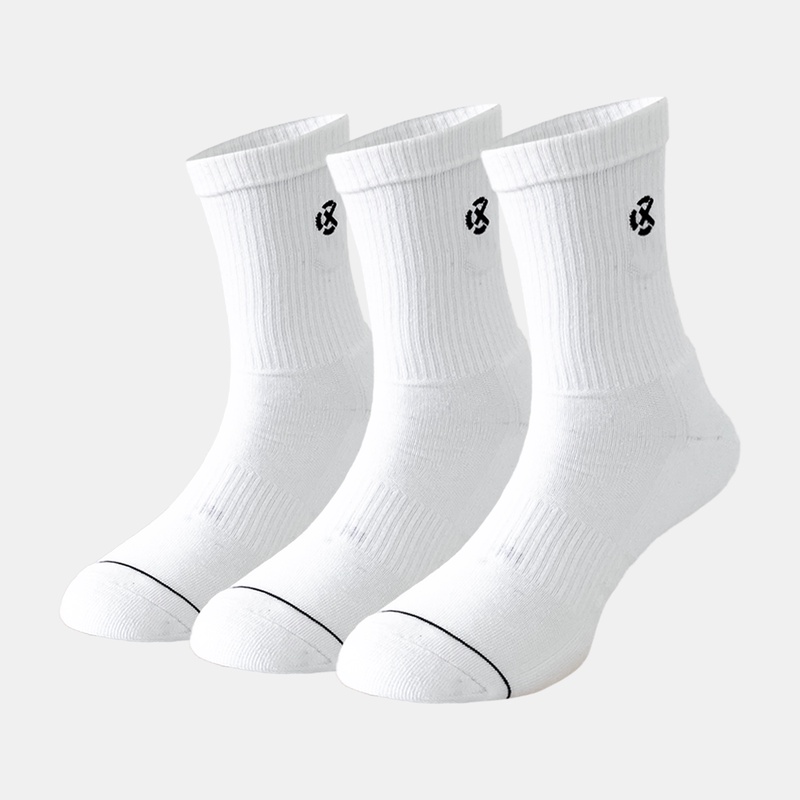 Jual Kaos Kaki Basket Rechampx Cushioned Crew Socks 3X White Original Cx-S130205-100 - v3.ncrsport.com