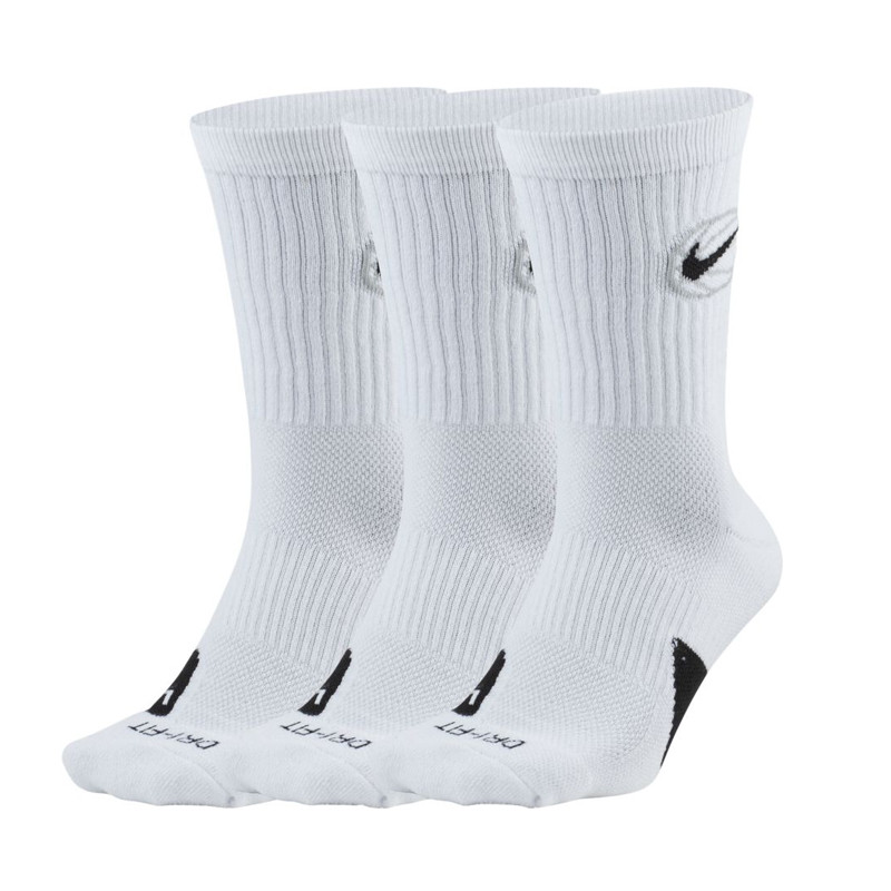 Beli Kaos Kaki Basket Nike 3Pk Everyday Crew Basketball Socks White Original Da2123-100