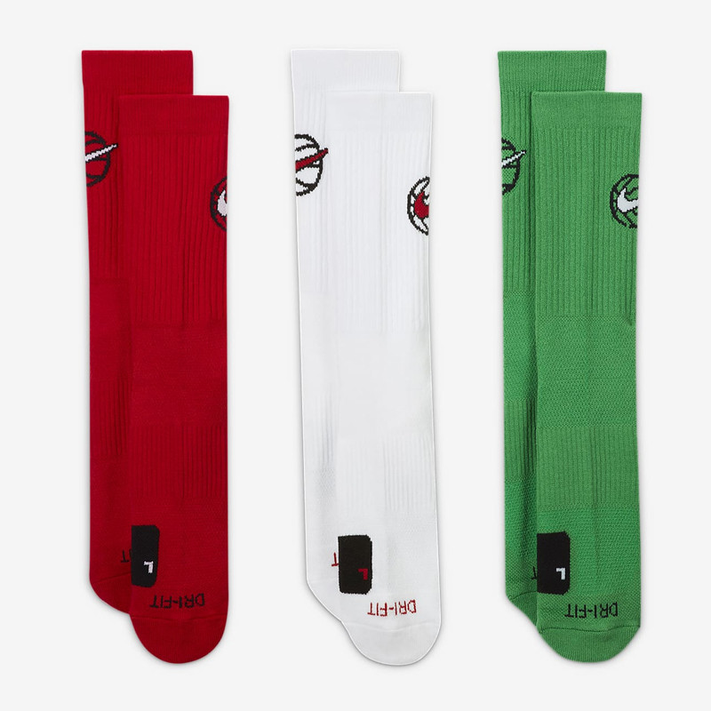 Beli Kaos Kaki Basket Nike 3Pk Everyday Crew Basketball Socks Multicolour Original Da2123-909