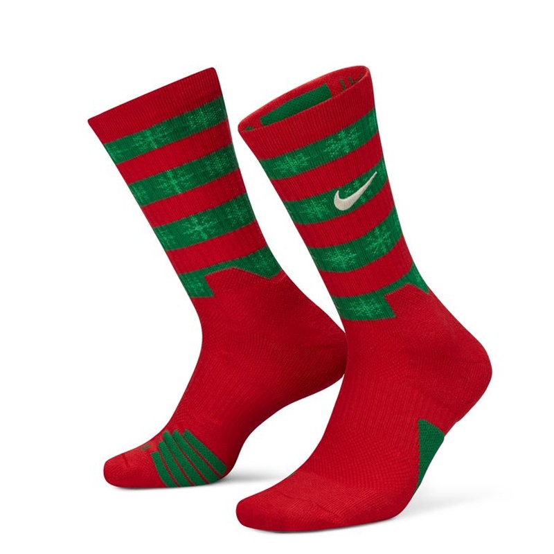 Jual Kaos Kaki Basket Nike Elite Xmas Crew Socks Red Xmas Original Da5097-657 - v3.ncrsport.com