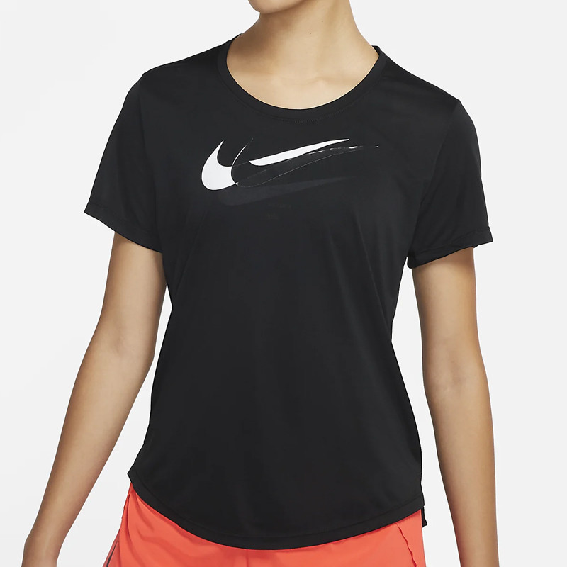 Jual Baju Lari Wanita Nike Wmns Dri-Fit Swoosh Run Tee Black Original Dd6479-010 - v3.ncrsport.com