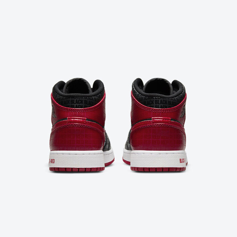 Jual Sepatu Sneakers Anak Air Jordan Aj 1 Mid Gs Bred Text Black Red Original Dm9650-001 - v3.ncrsport.com