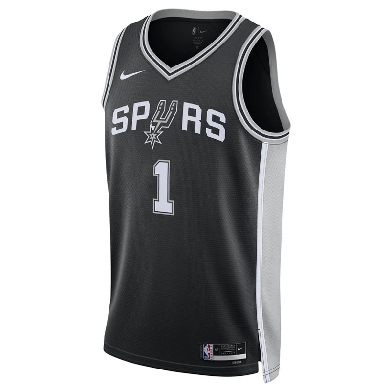 Jual Baju Basket Nike Victor Wembanyama San Antonio Spurs Swingman Jersey Black Original Dn2022-015 - v3.ncrsport.com