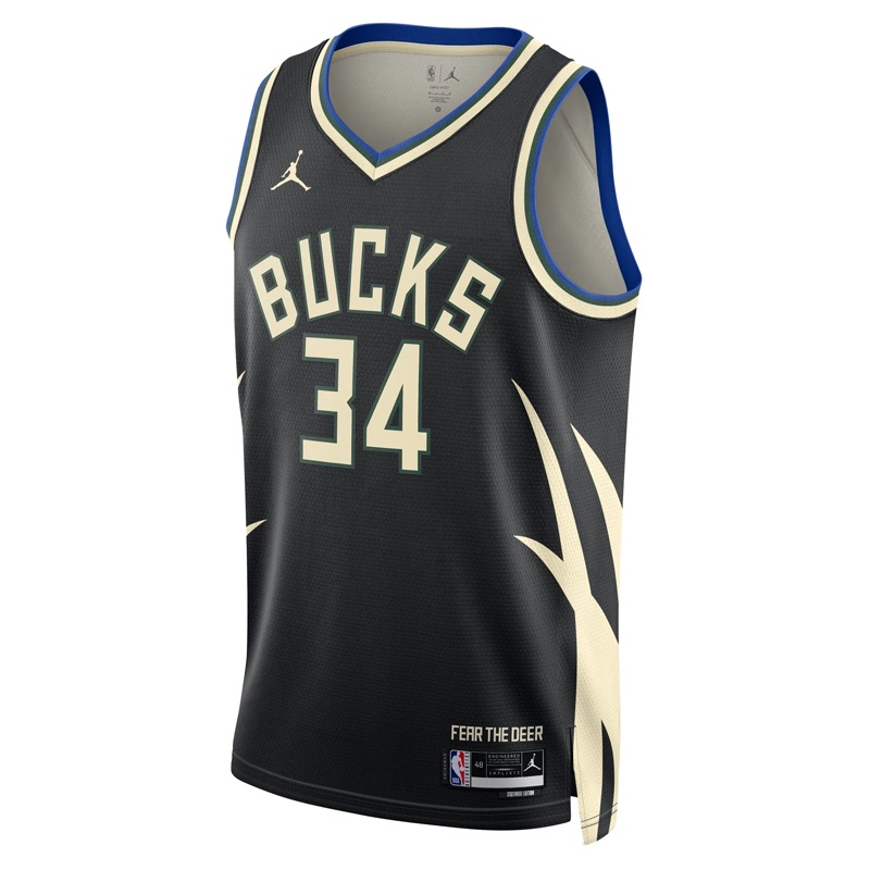 Jual Baju Basket Air Jordan Giannis Antetokounmpo Milwaukee Bucks Statement Edition Swingman Jersey Black Original Do9533-010 - v3.ncrsport.com