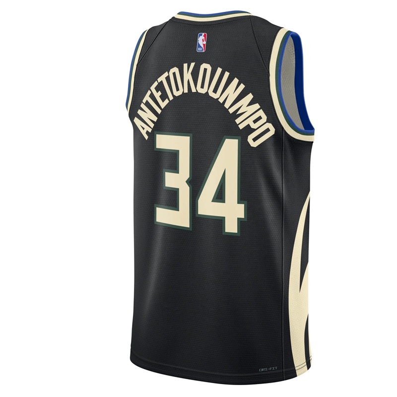 Jual Baju Basket Air Jordan Giannis Antetokounmpo Milwaukee Bucks Statement Edition Swingman Jersey Black Original Do9533-010 - v3.ncrsport.com