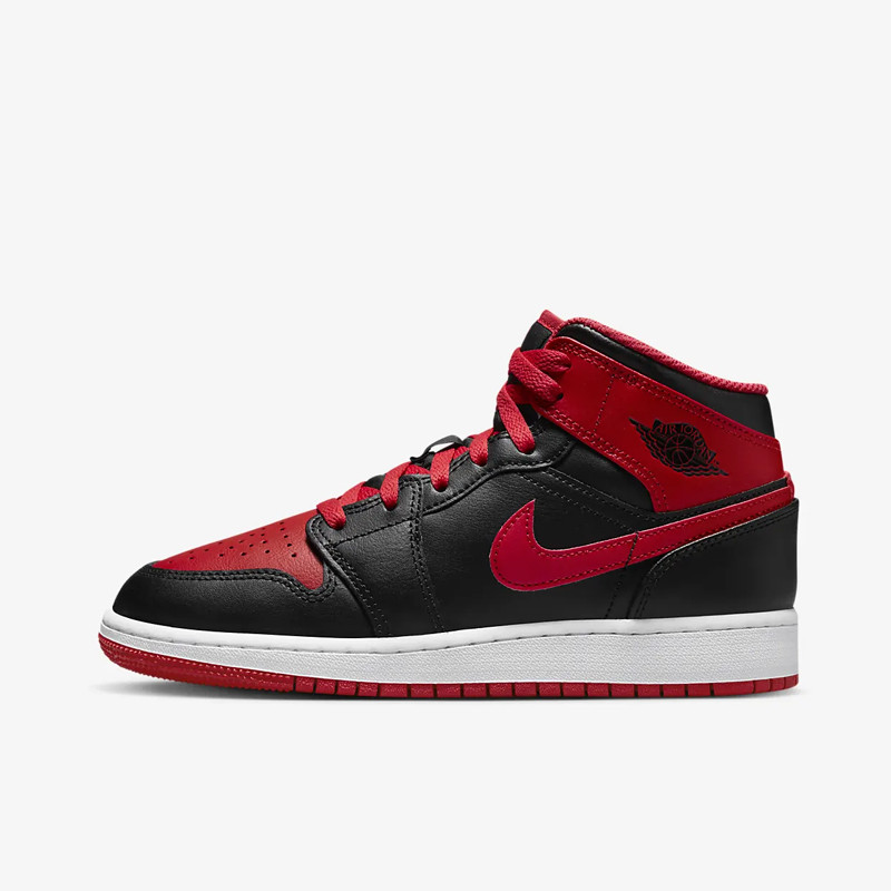 Jual Sepatu Sneakers Anak Air Jordan Aj 1 Mid Gs Alternate Bred Black Red Original Dq8423-060 - v3.ncrsport.com