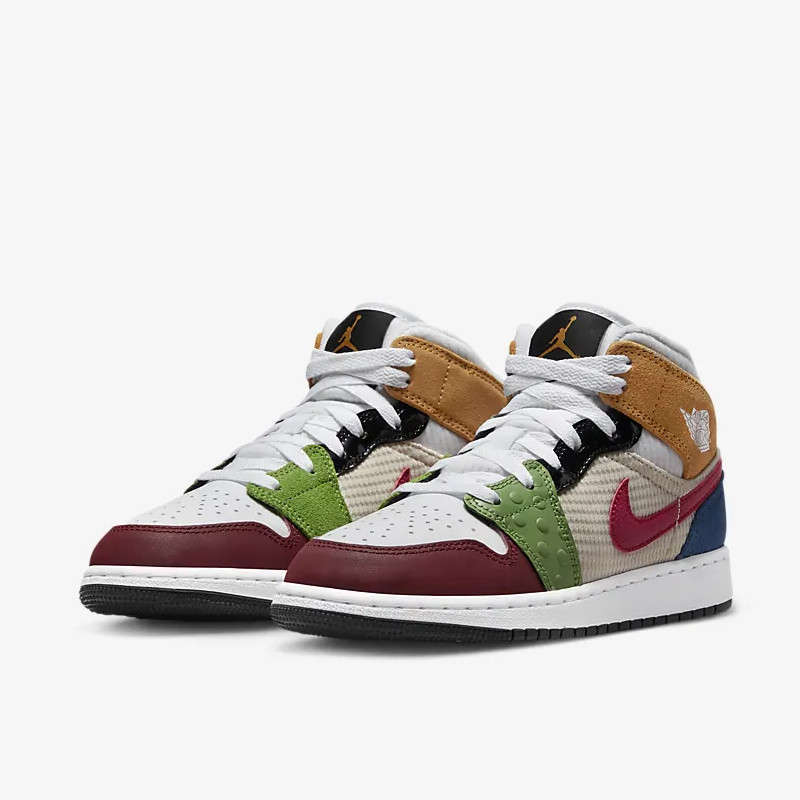 Jual Sepatu Sneakers Anak Air Jordan Aj 1 Mid Se Gs Patchwork Multicolor Original Dr6957-100 - v3.ncrsport.com