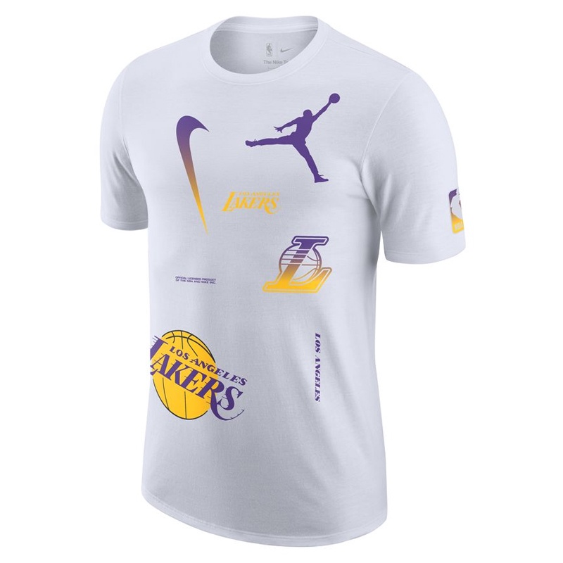 Jual Baju Basket Nike Los Angeles Lakers Courtside Statement Edition Max90 Tee White Original Dv5724-100 - v3.ncrsport.com