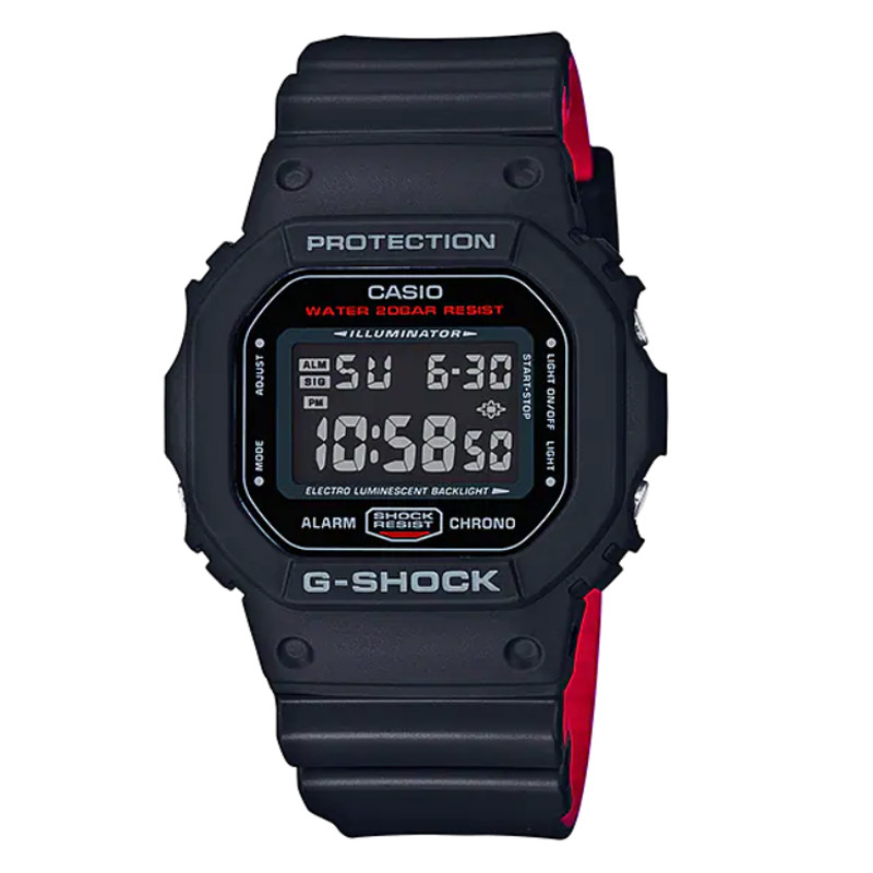 Jual Jam Tangan Training Pria Casio G-Shock Digital Dial Black Resin Strap Black Red Original Dw-5600Hr-1Dr - v3.ncrsport.com