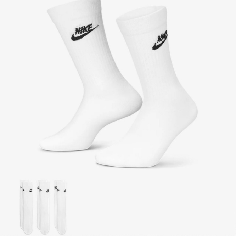 Jual Kaos Kaki Sneakers Nike Everyday Essential 3 Pair Crew Socks White Original Dx5025-100 - v3.ncrsport.com