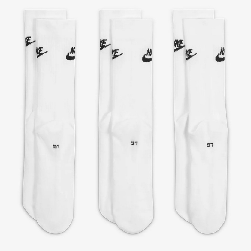 Jual Kaos Kaki Sneakers Nike Everyday Essential 3 Pair Crew Socks White Original Dx5025-100 - v3.ncrsport.com