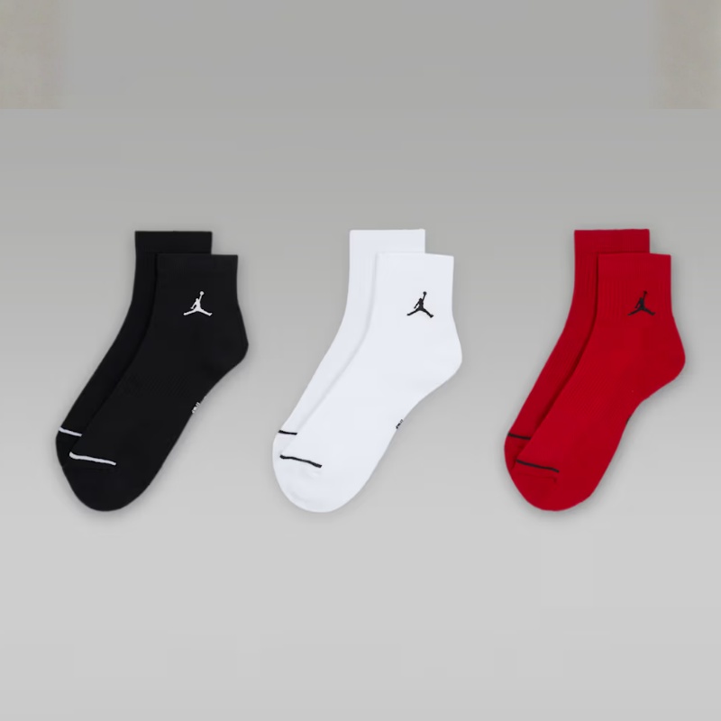 Jual Kaos Kaki Basket Air Jordan Everyday Ankle Socks 3 Pairs Multicolor Original Dx9655-902 - v3.ncrsport.com