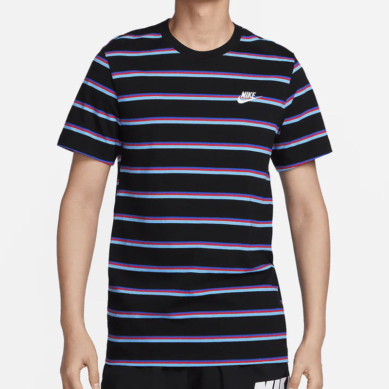 Jual Baju Sneakers Nike Nsw Tee Club Stripe Blue Original Dz2986-010 - v3.ncrsport.com