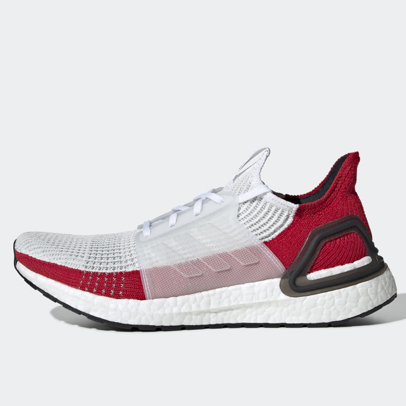 Beli Sepatu Lari Adidas Ultraboost 19 White Scarlet Original Ef1341