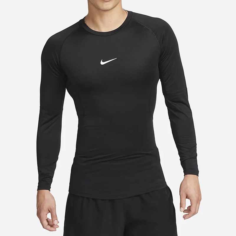 Jual Baju Training Nike Pro Dri-Fit Tight Long Sleeve Tee Black White Original Fb7920-010 - v3.ncrsport.com