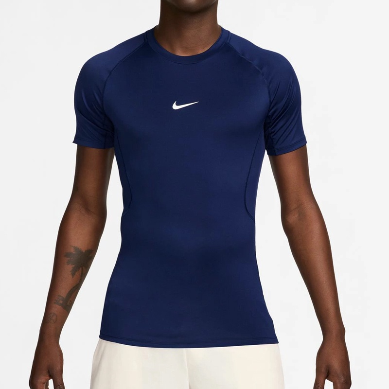 Jual Baju Training Nike Pro Dri-Fit Tight Short Sleeve Tee Blue Void Original Fb7933-492 - v3.ncrsport.com