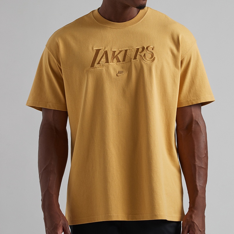 Jual Baju Basket Nike Los Angeles Lakers Courtside Tee Wheat Gold Original Fj0571-725 - v3.ncrsport.com