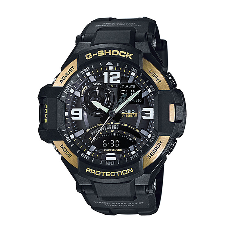 Jual Jam Tangan Sneakers Pria Casio G-Shock Gravitymaster G-Aviation Twin Sensor Digital Compass Black Original Ga-1000-9Gdr - v3.ncrsport.com